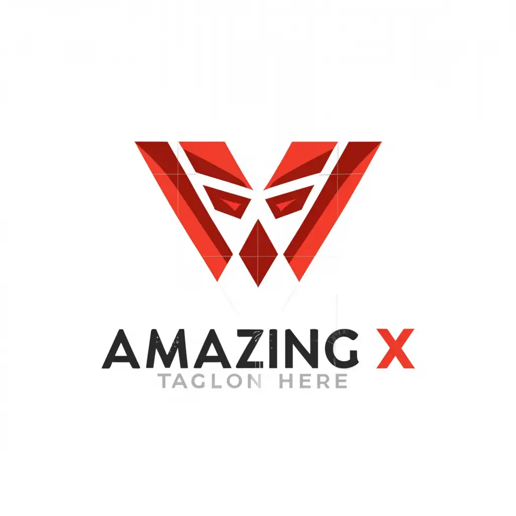 a logo design,with the text "Amazing X", main symbol:Monster,Minimalistic,clear background
