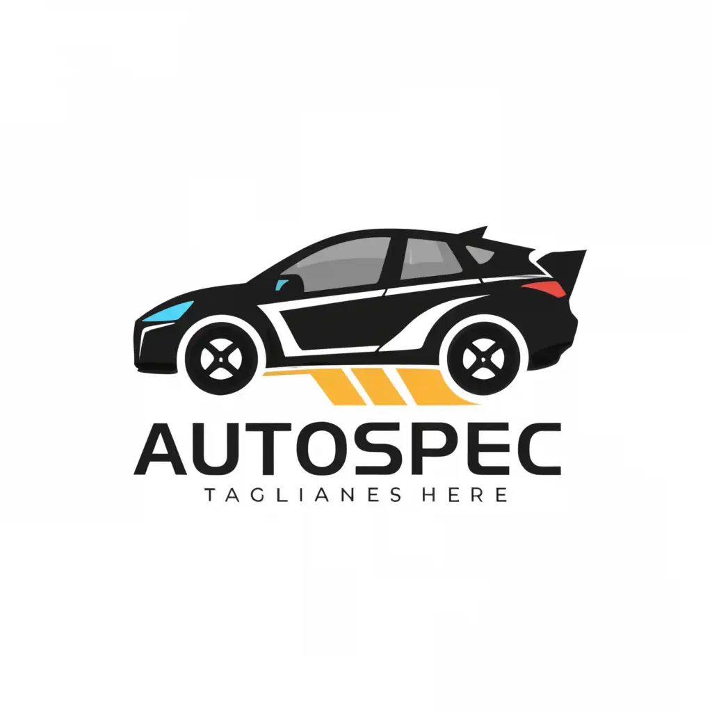 a logo design,with the text "AutoSpec", main symbol:car,Moderate,be used in Automotive industry,clear background