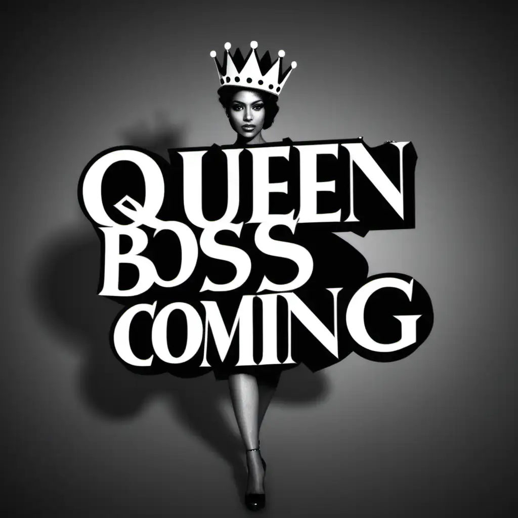 Text "Queen Boss Coming Through"