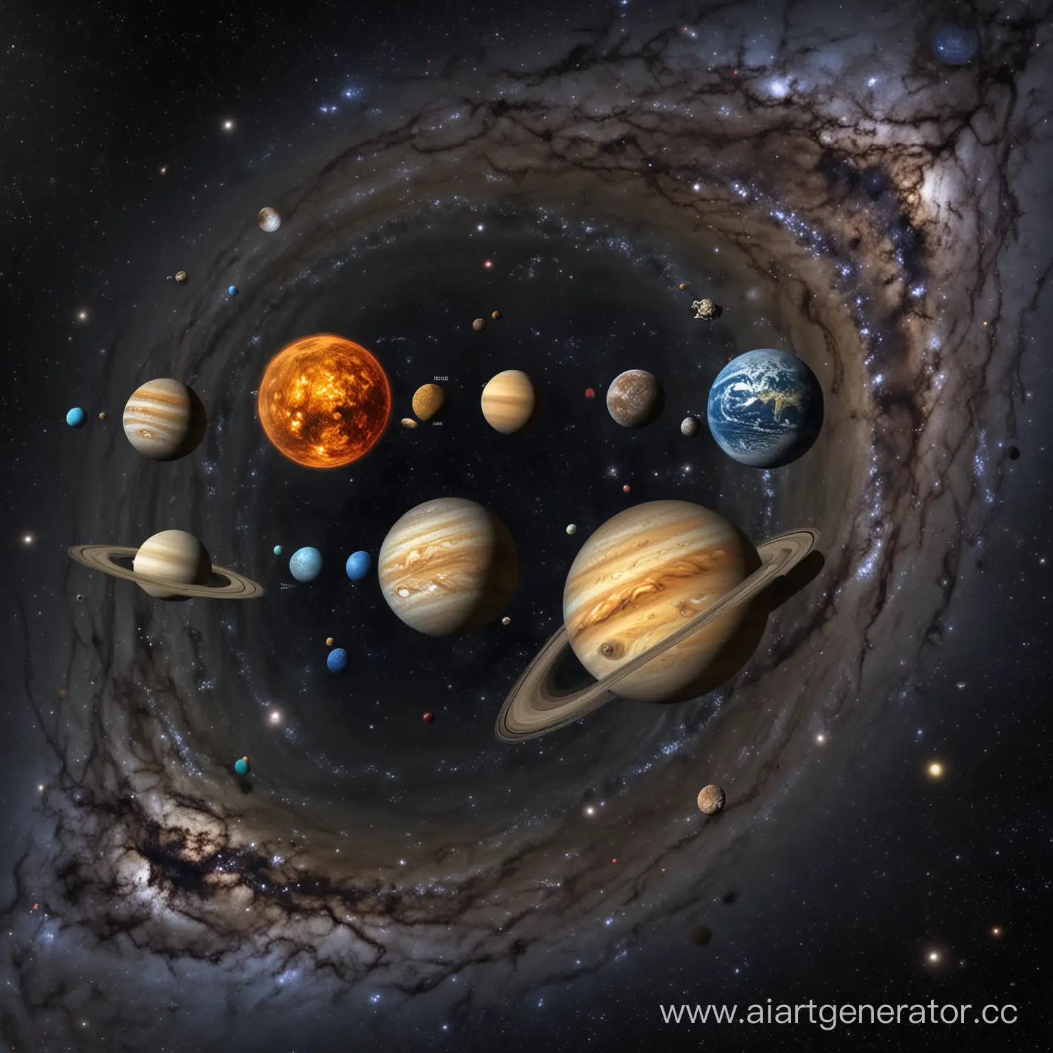 Colorful-Planets-of-the-Solar-System-Orbiting-a-Distant-Star