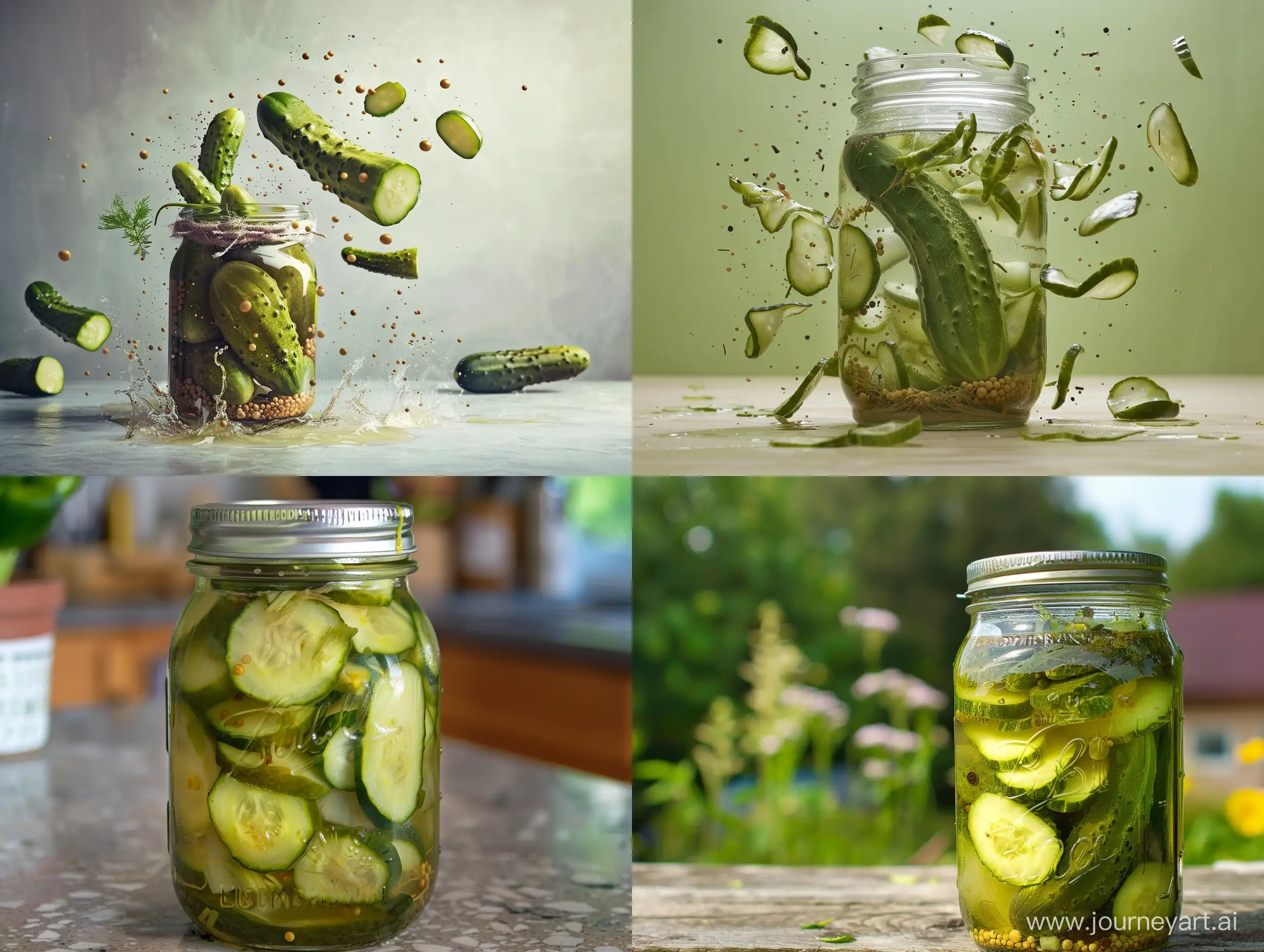 The cucumber escapes from the pickle jar.