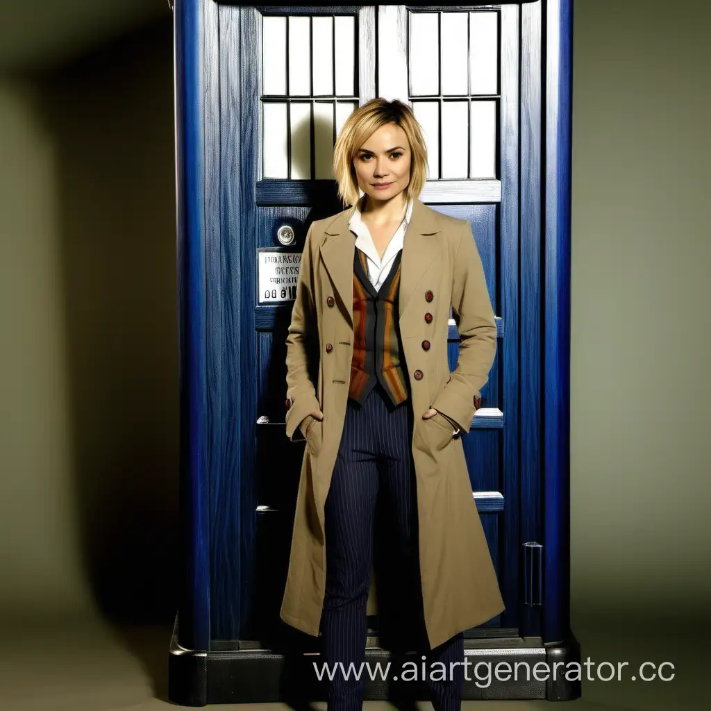 Samaire Rhys Armstrong 2006 in full-length clothes of the thirteenth Doctor Who