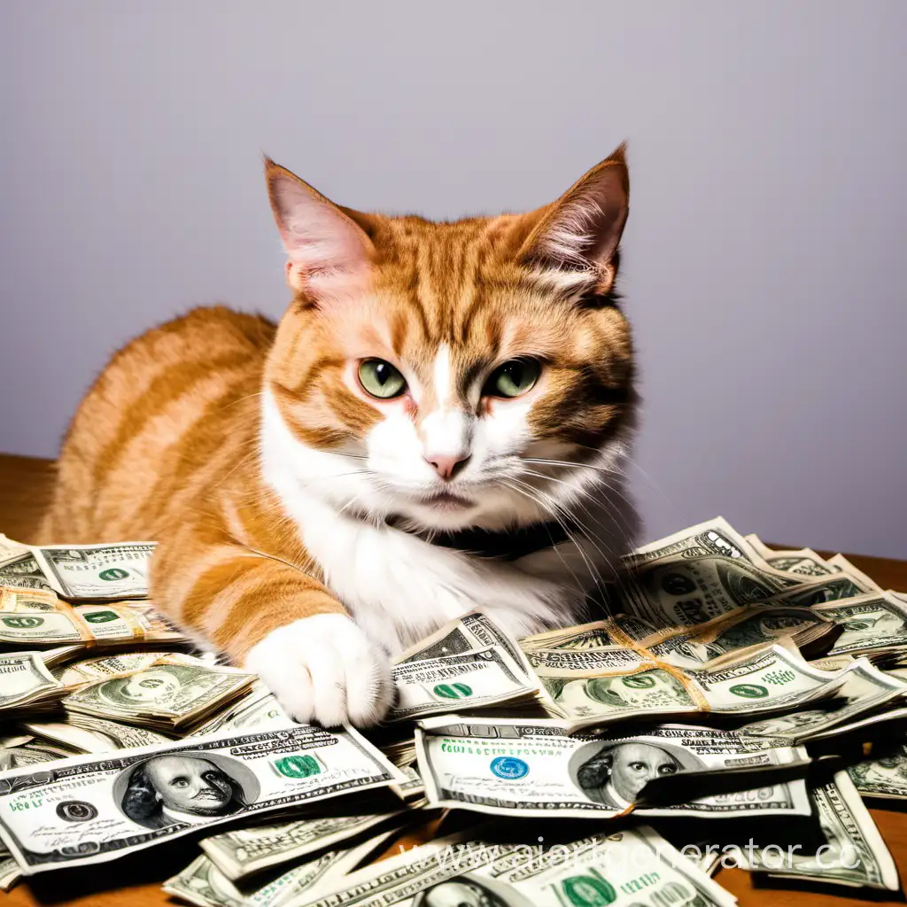 Clever-Cat-with-a-Stack-of-Cash
