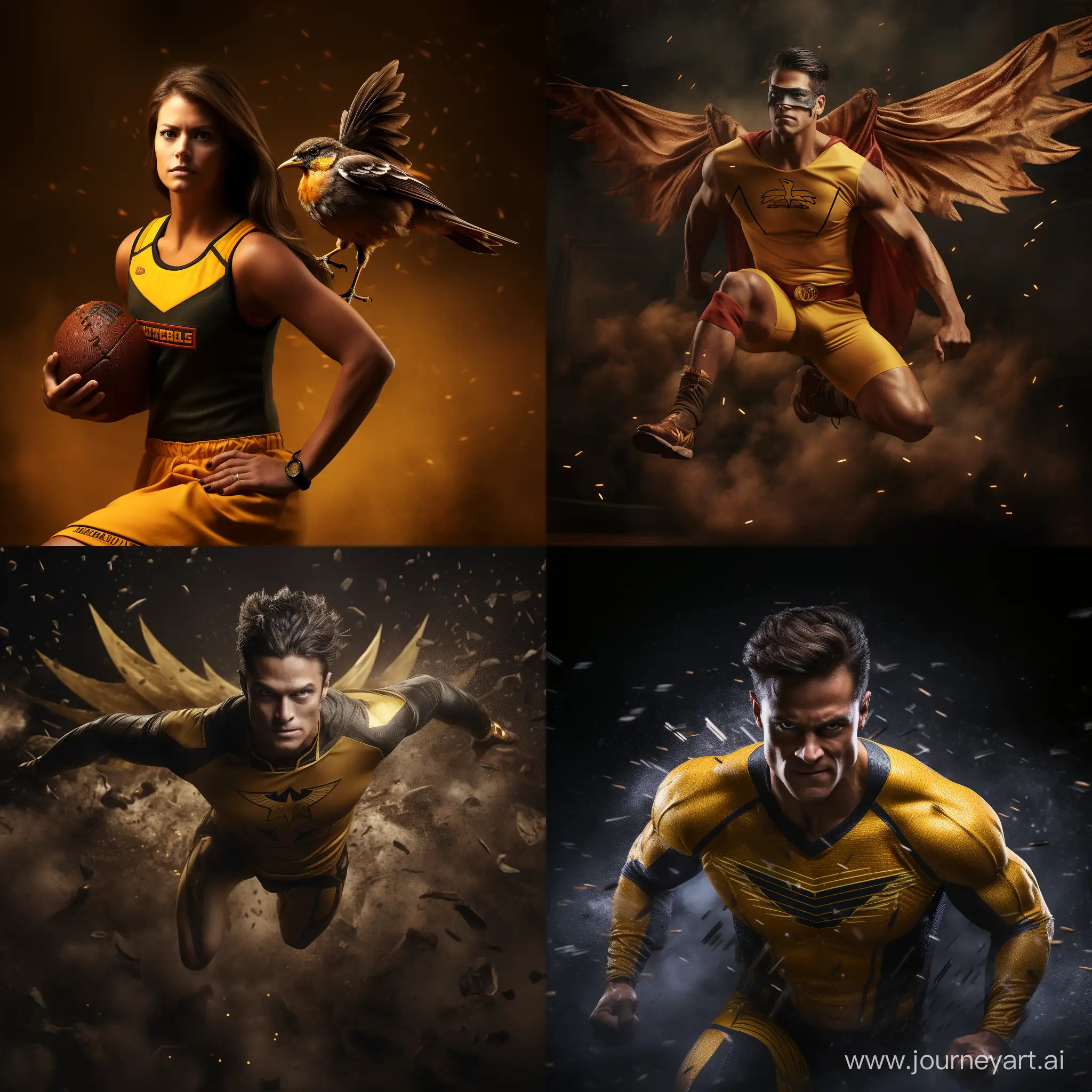 Golden Robin Athletic Hero Photography