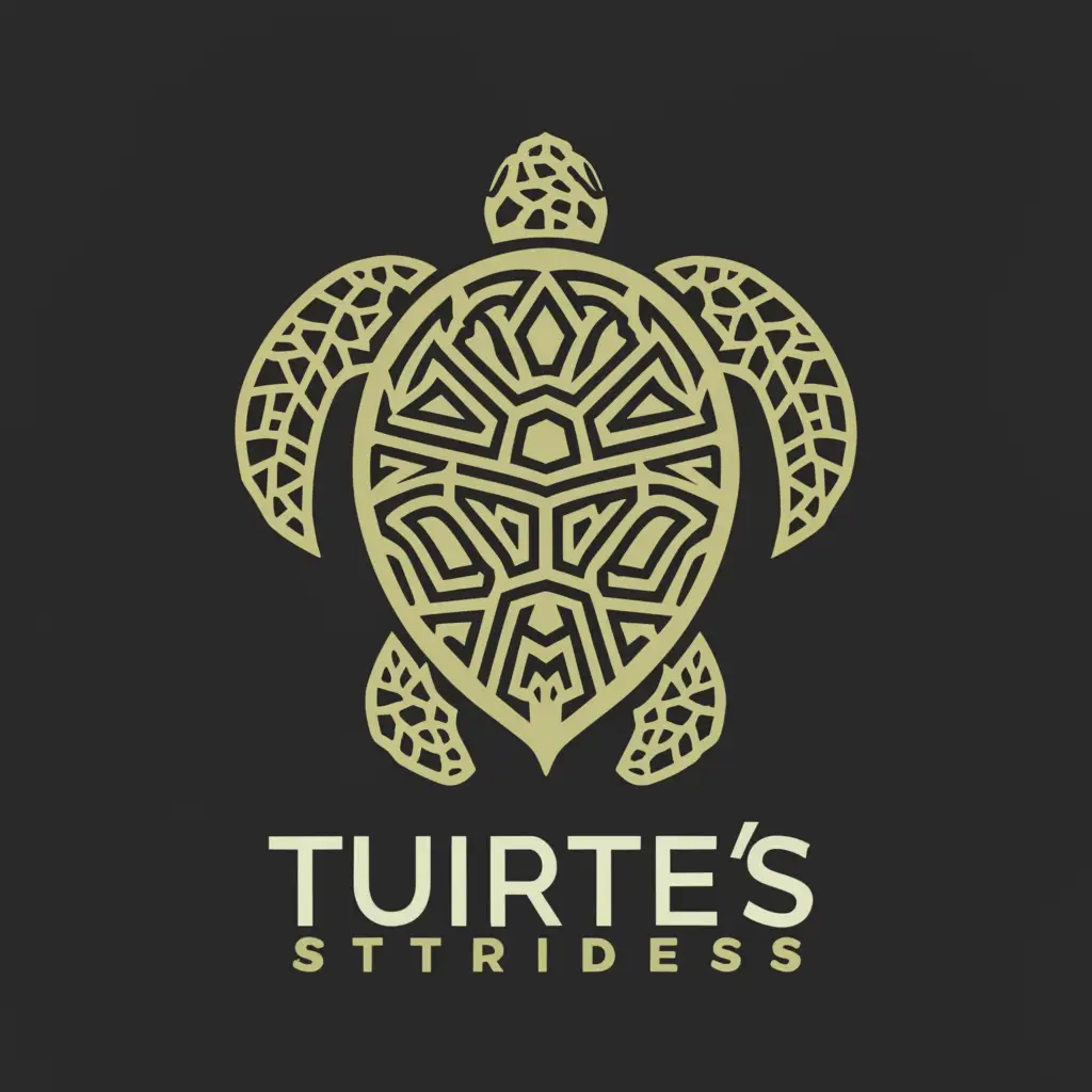 a logo design,with the text 'Turtle's Strides', main symbol:realistic turtle shell,complex,be used in Nonprofit industry,clear background