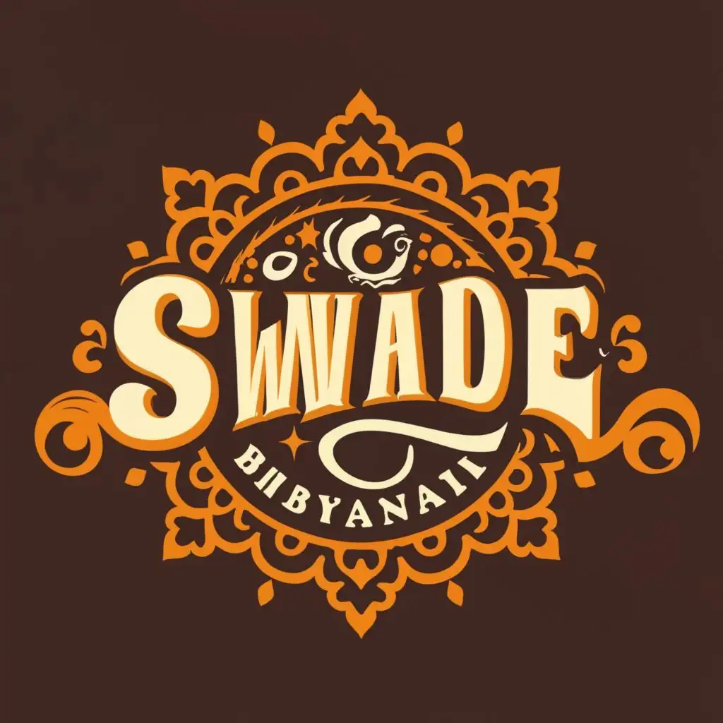 logo, biryani, with the text "Swade Biryani", typography, be used in Restaurant industry