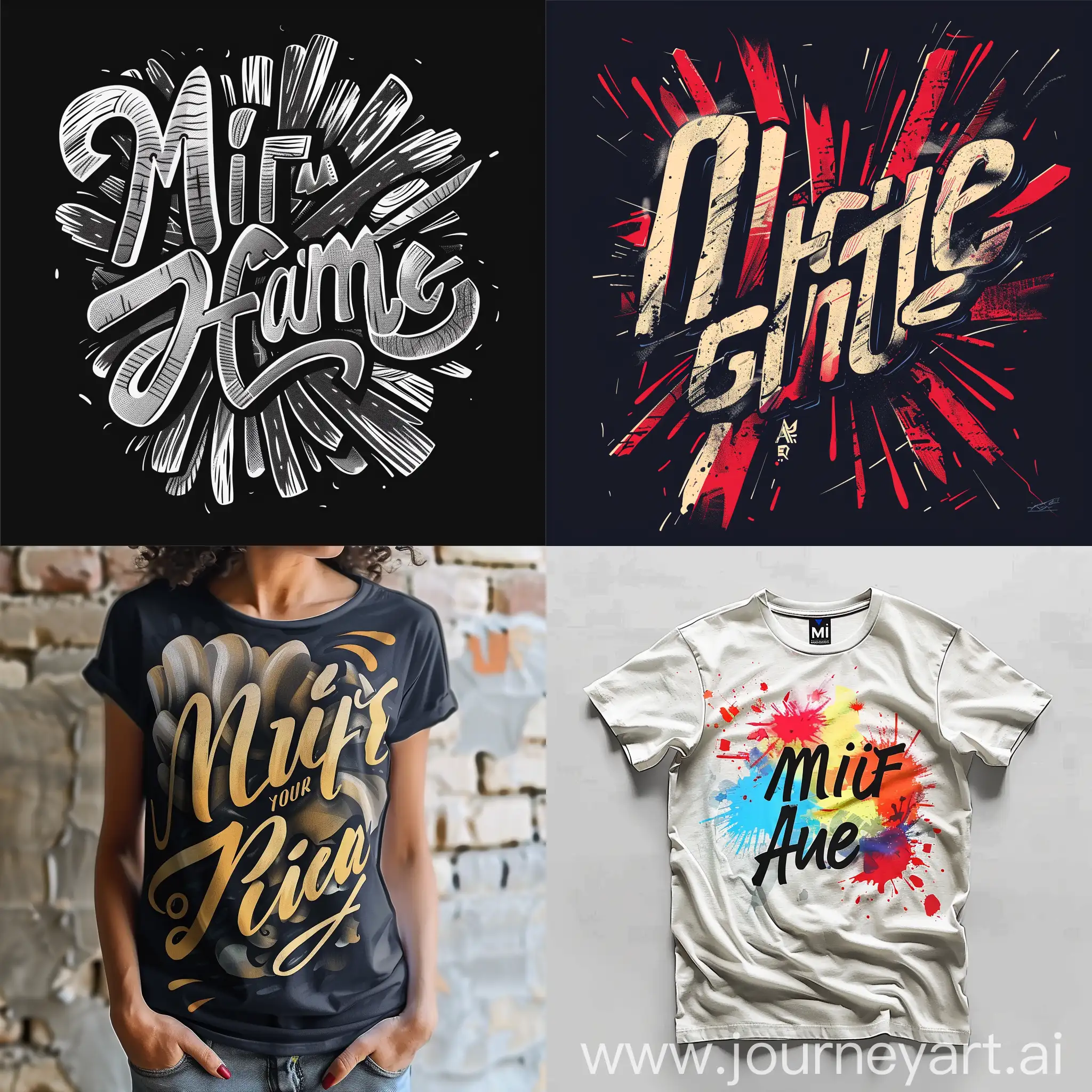 miFrance style typography t shirt design