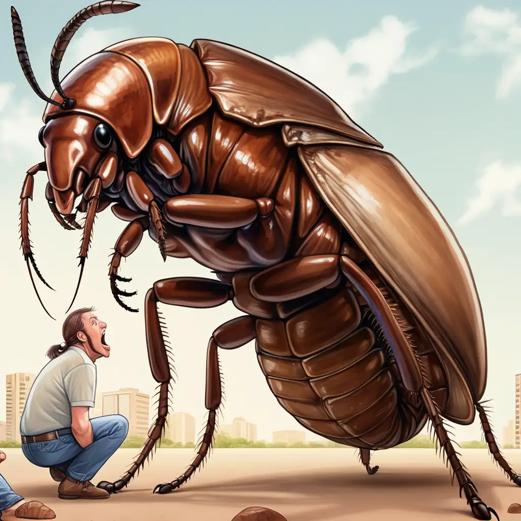 many giant goliath cockroaches biting humans