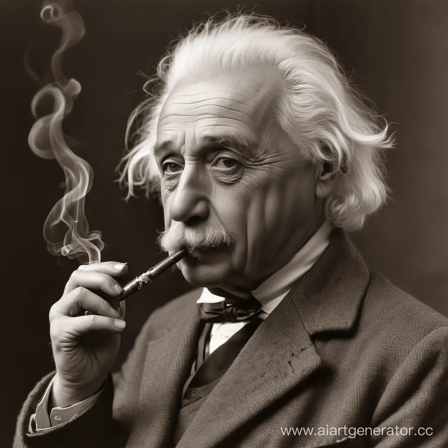 Genius-in-Repose-Albert-Einstein-Enjoying-a-Pipe