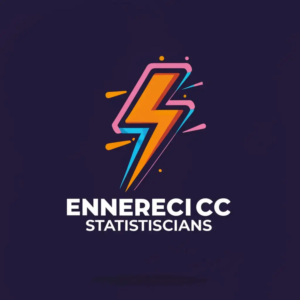 a logo design,with the text "energetic statisticians", main symbol:⚡,Moderate,clear background