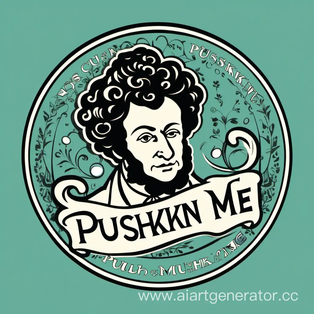 круглый логотип для конкурса "Пушкин и я", логотип без Пушкина
