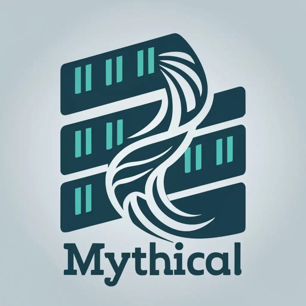 logo, Computer Server, with the text "Mythical Hosting", typography, be used in Technology industry