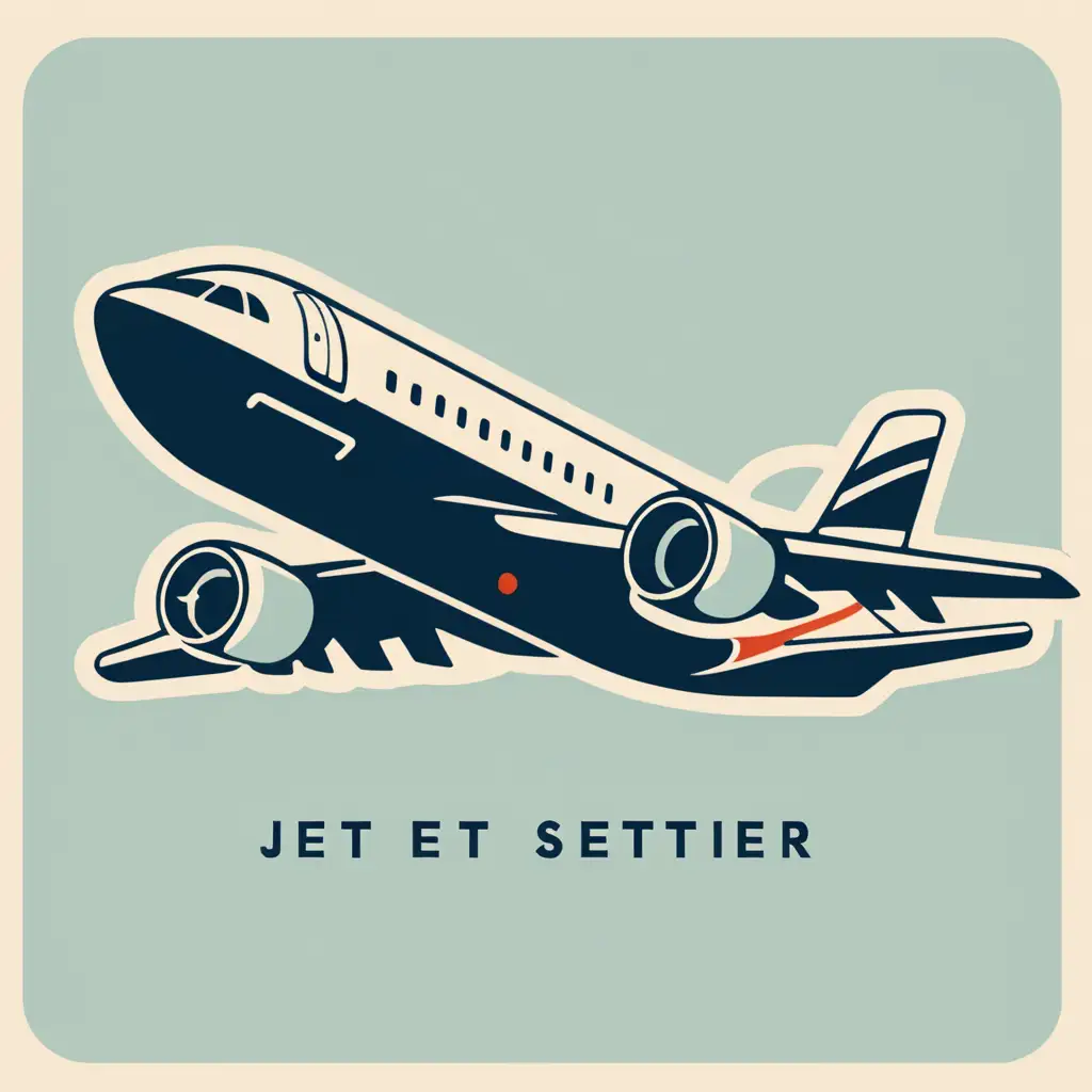 I want a silly image to go along with the phrase "Jet-setter". I would like this to be in the style of single object logo
.
