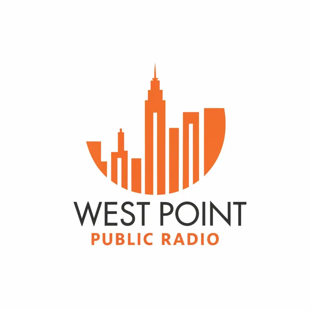 LOGO-Design-For-West-Point-Public-Radio-Cityscape-in-Subtle-Tones-for-Nonprofit-Branding