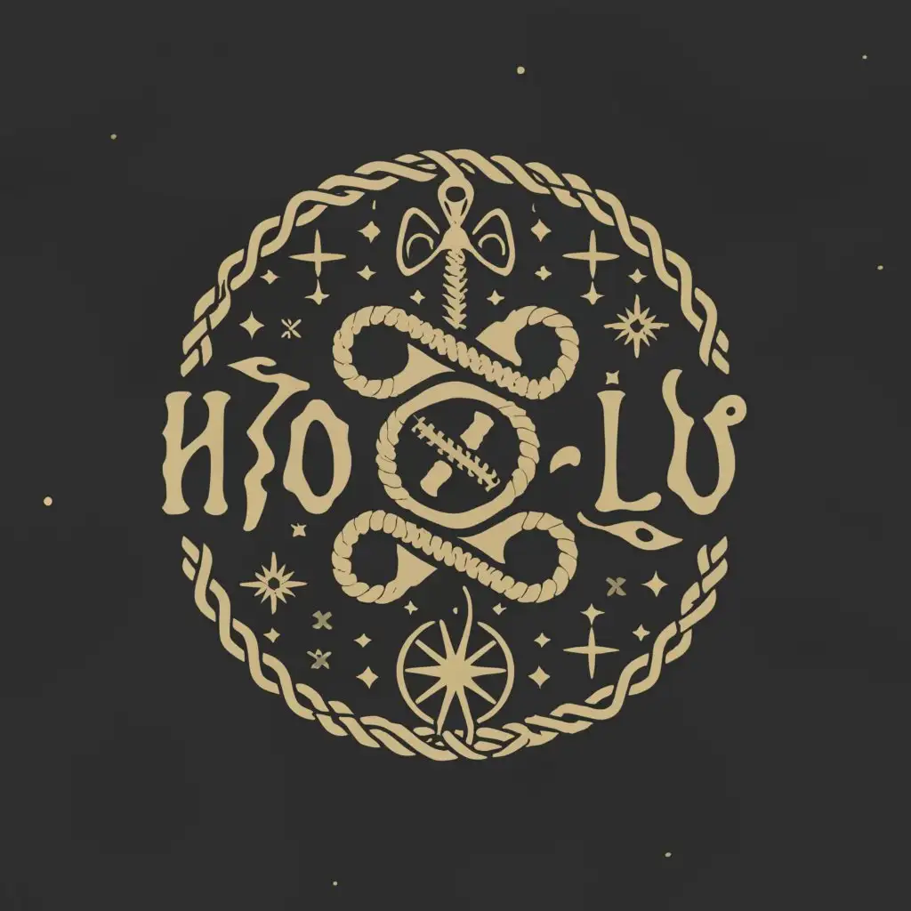 a logo design,with the text "hōo-lí", main symbol:braid, Crochet, yarn, astrology, snake,,Moderate,be used in Legal industry,clear background