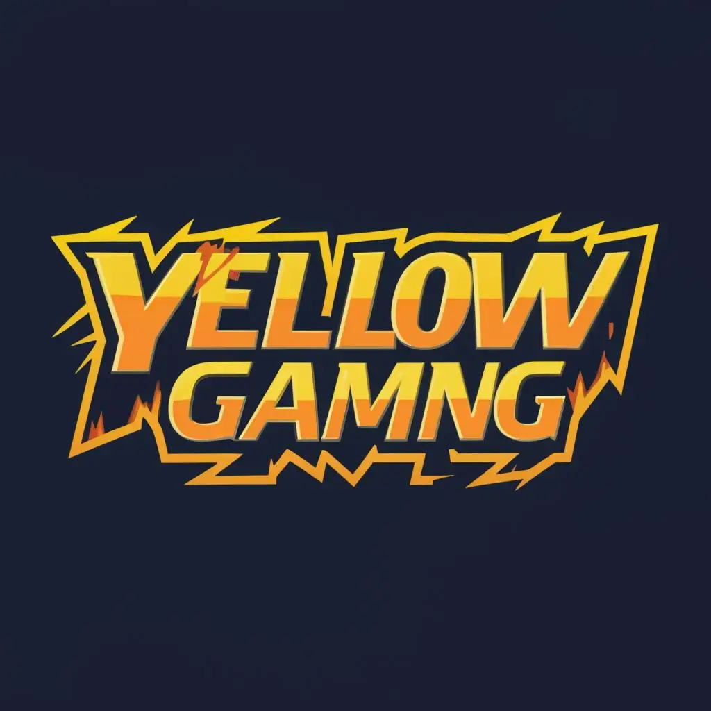 logo, Yellow gaminggameng, with the text "Yellow gaming", typography