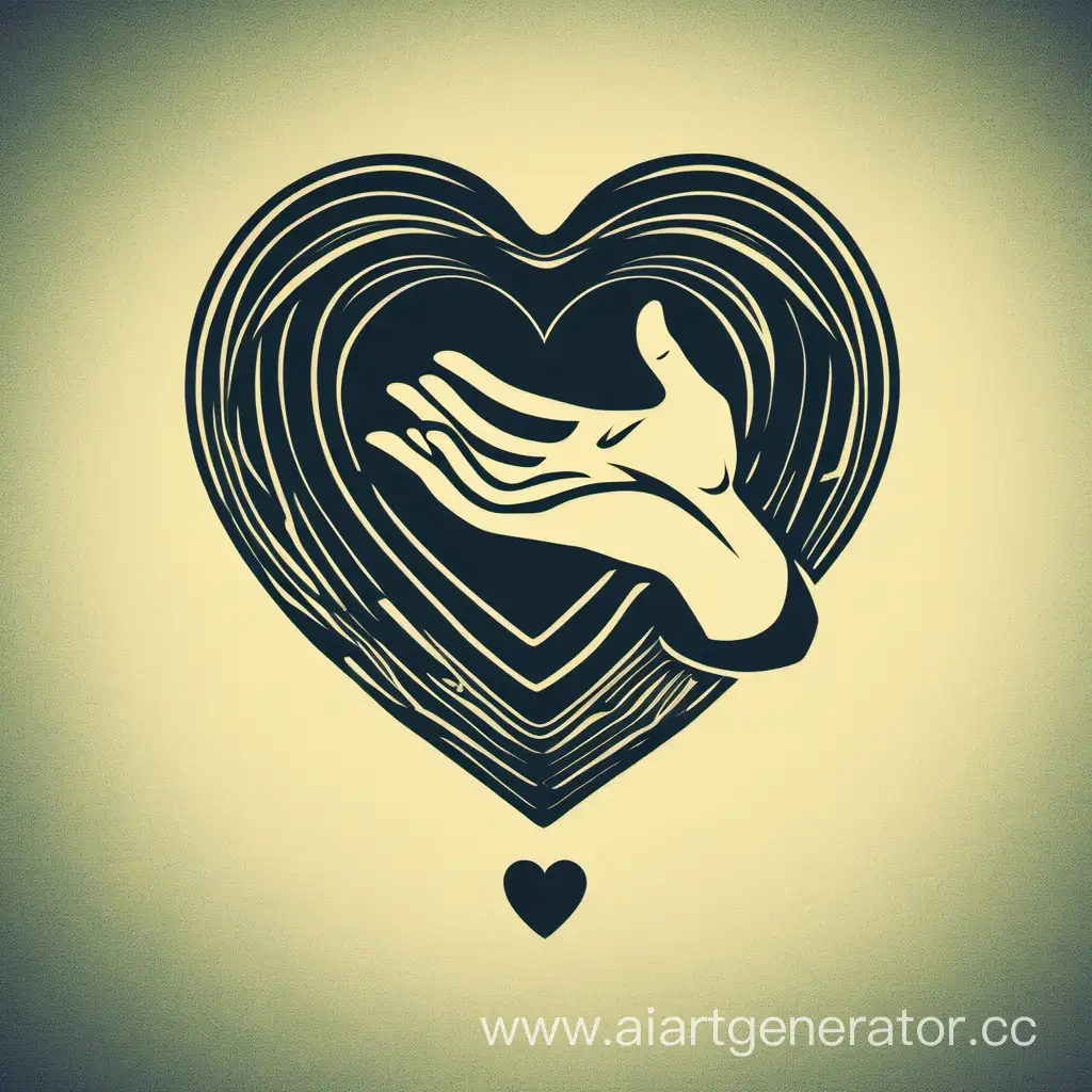 изображение сердца или руки, протягивающей помощь, символизирующее добро.