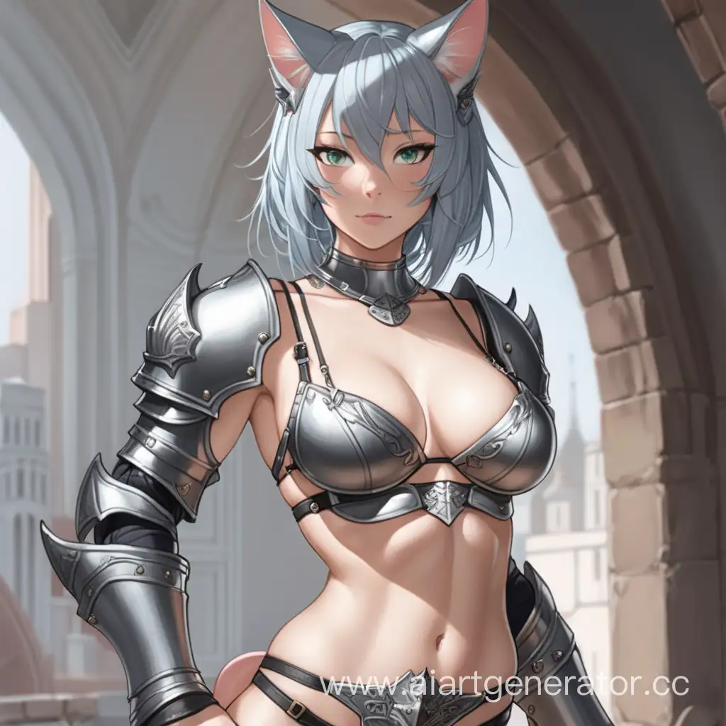 catgirl in armor bra