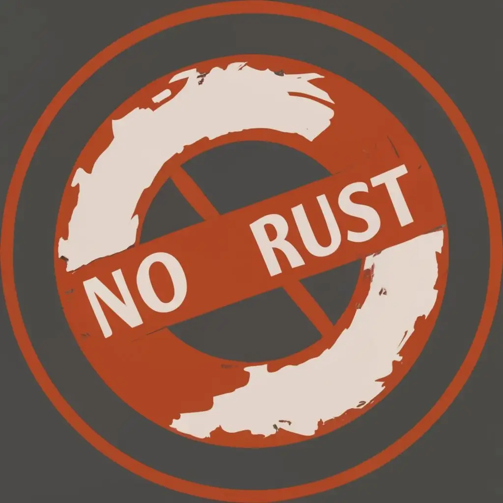 logo, rust, with the text "NO RUST", typography, be used in Automotive industry