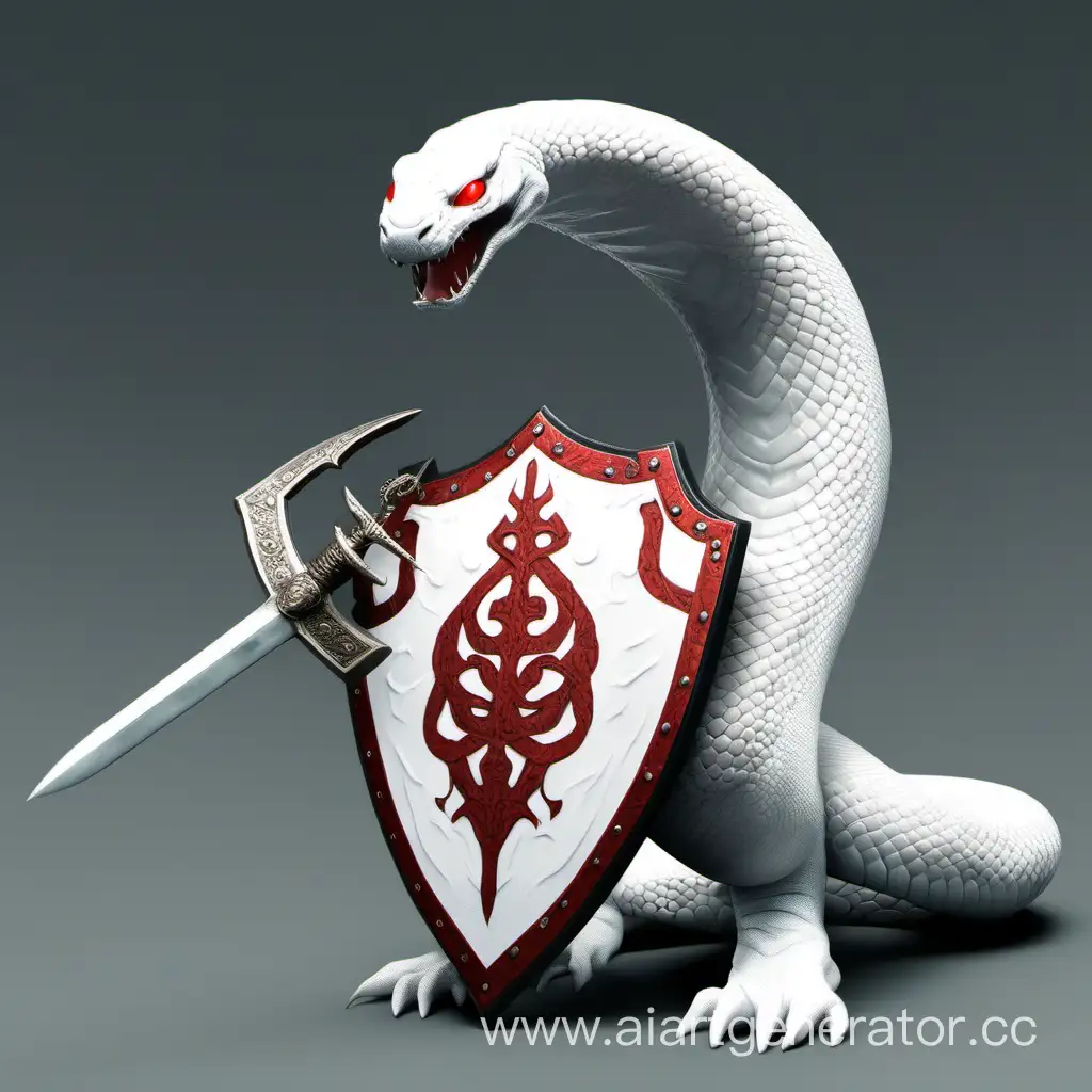 White-Snakemorph-Warrior-with-Red-Eyes-Brandishing-Sword-and-Shield