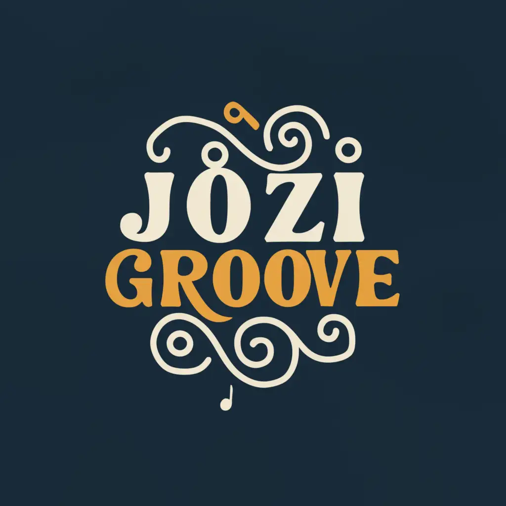 a logo design,with the text "Jozi Groove", main symbol:A music symbol,Moderate,be used in Entertainment industry,clear background