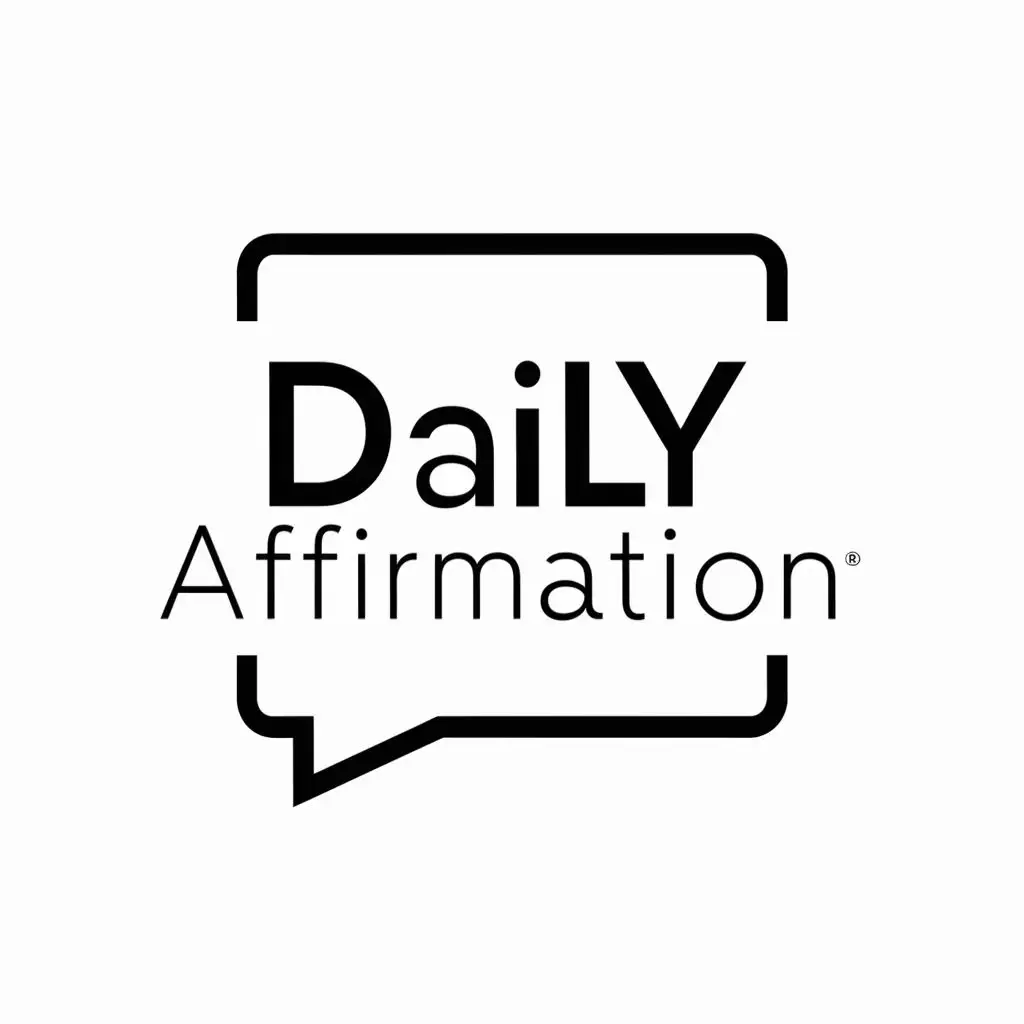 The name of my channel is: daily affirmation.
create logo for my channel. be minimal and avantgarde
