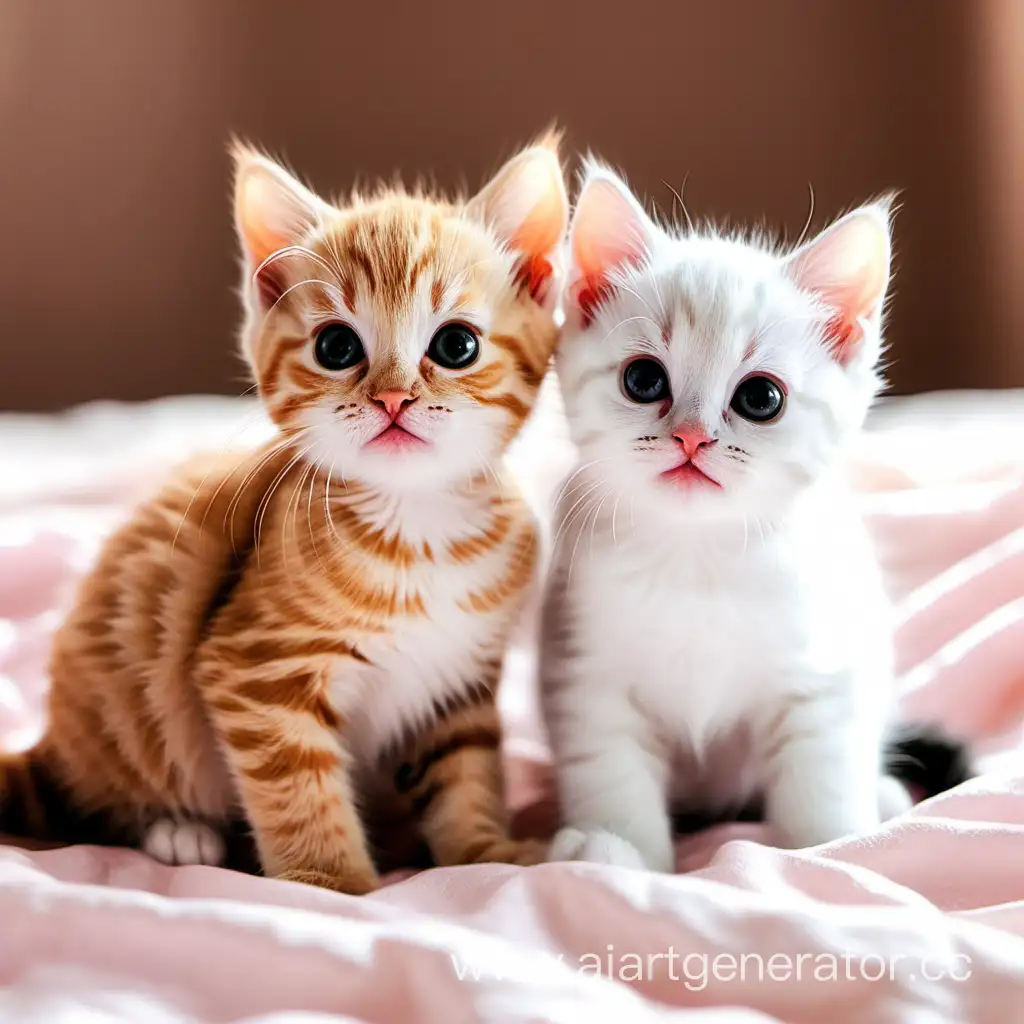Два милых влюблённых котика