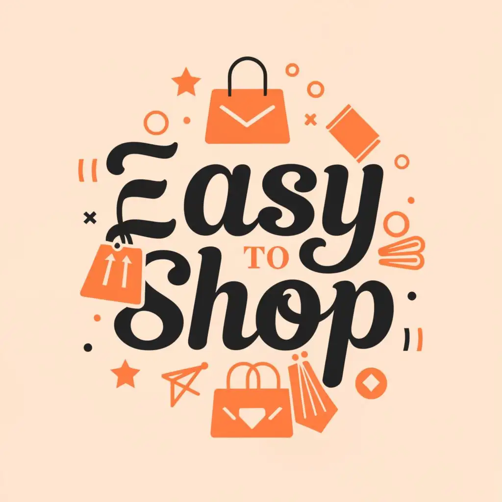 LOGO-Design-For-Easy-Shop-Stylish-Typography-for-Effortless-Shopping-Experience