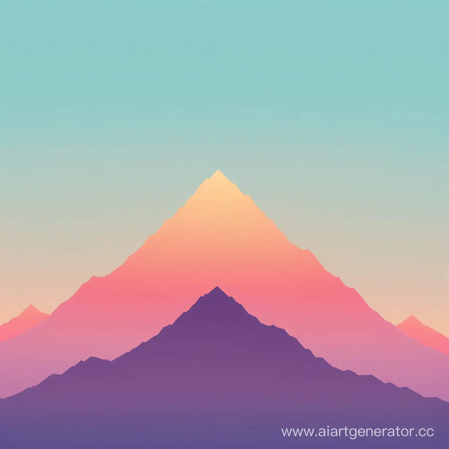 Minimalist-Mountain-Landscape-with-Gradient-Sky