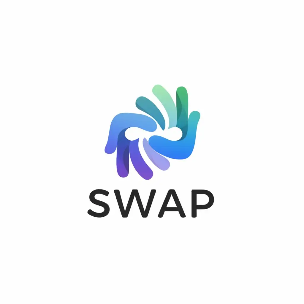 a logo design,with the text "Swap", main symbol:hands helping,Minimalistic,be used in Technology industry,clear background