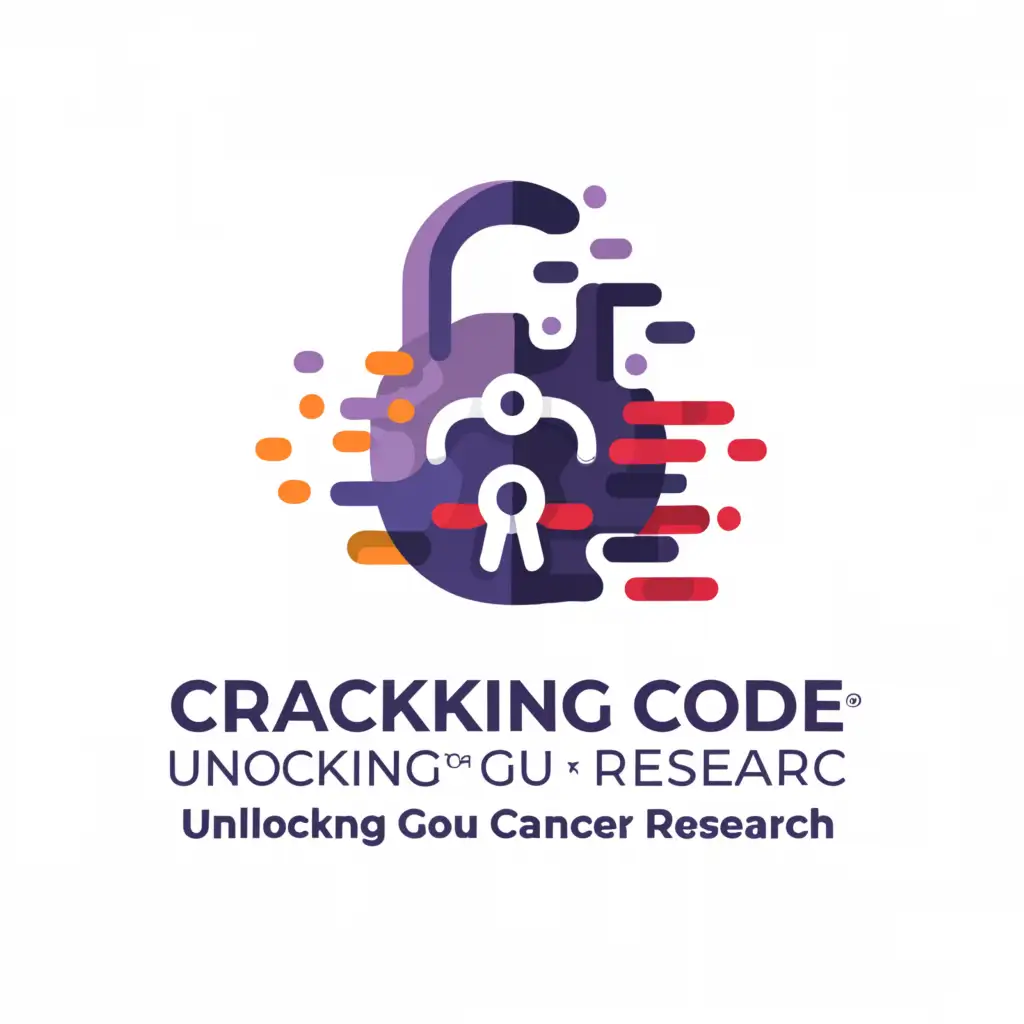 a logo design,with the text "Cracking the Code: Unlocking GU Cancer Research", main symbol:unlocking,Moderate,be used in Medical Dental industry,clear background