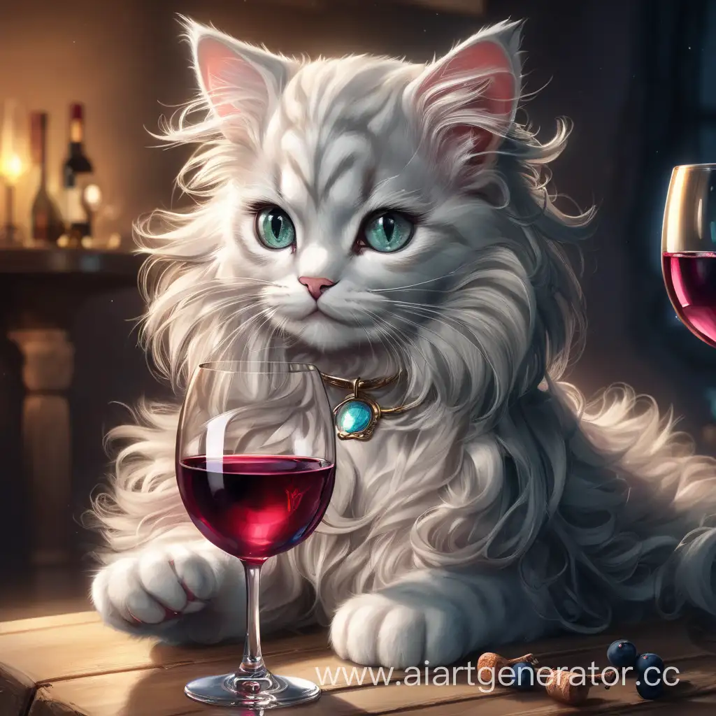 Elegant-Cat-Enjoying-a-Glass-of-Fine-Wine