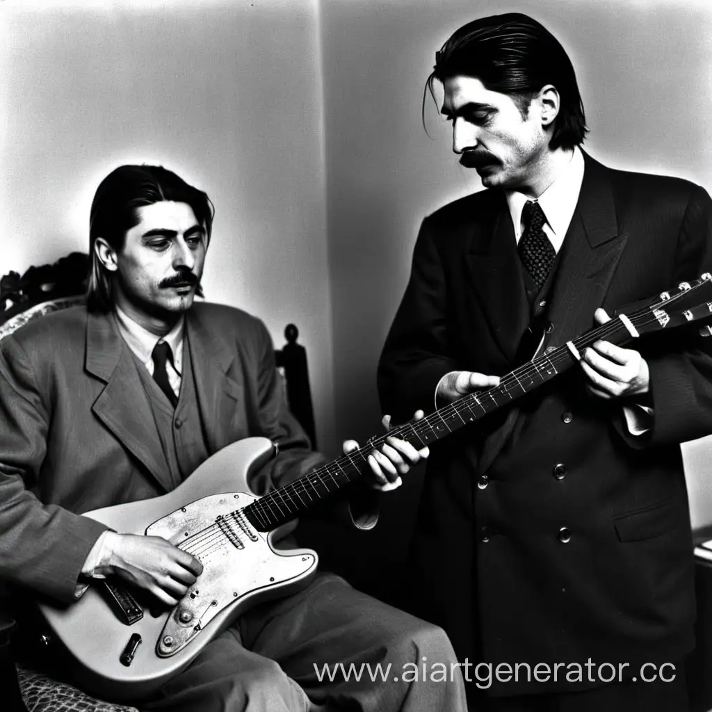 Kurt-Cobain-Playing-Guitar-for-Joseph-Stalin