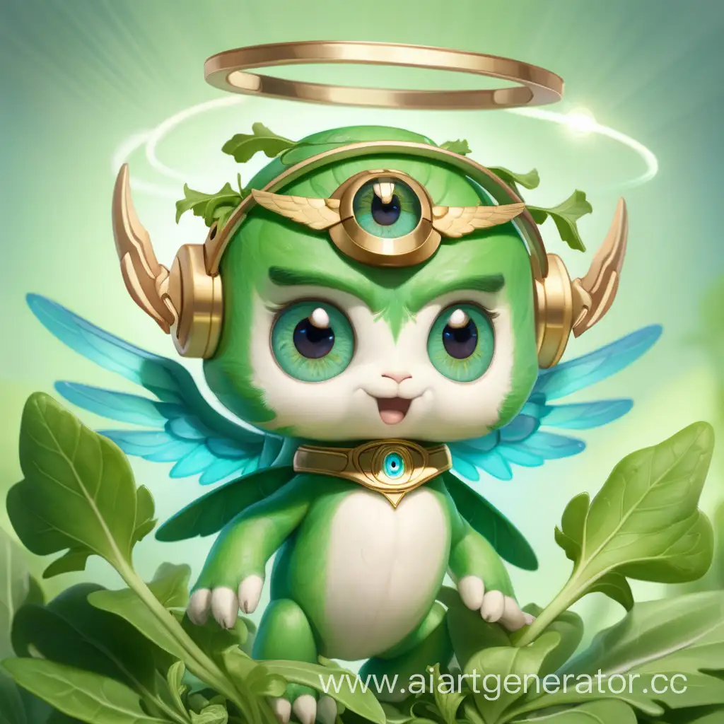 Whimsical-Arugula-with-Eyes-Wings-and-a-Halo-Playful-Vegetable-Fantasy