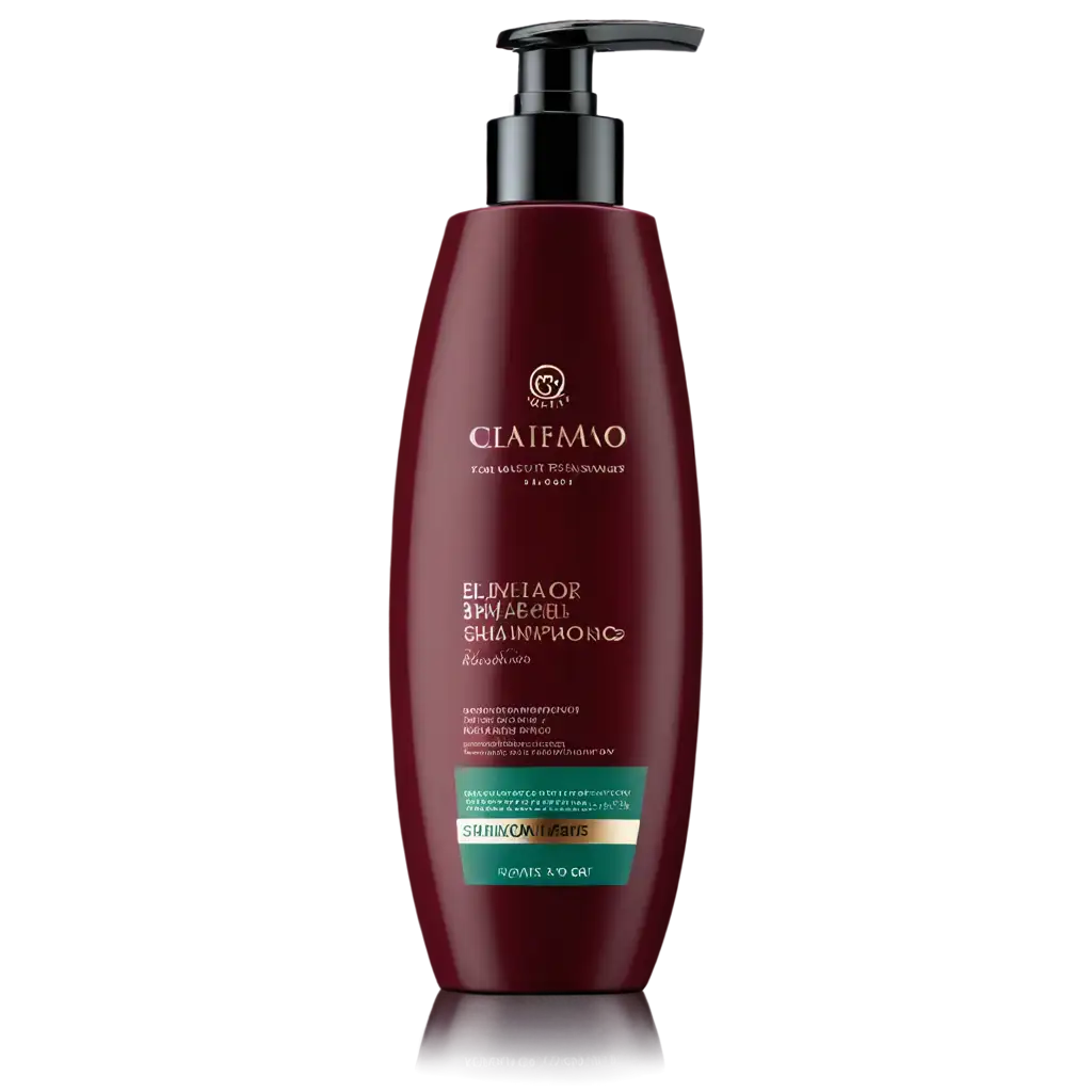 Luxurious-Dark-Red-Shampoo-Bottle-in-an-Exotic-Forest-PNG-Capturing-Elegance-and-Tranquility