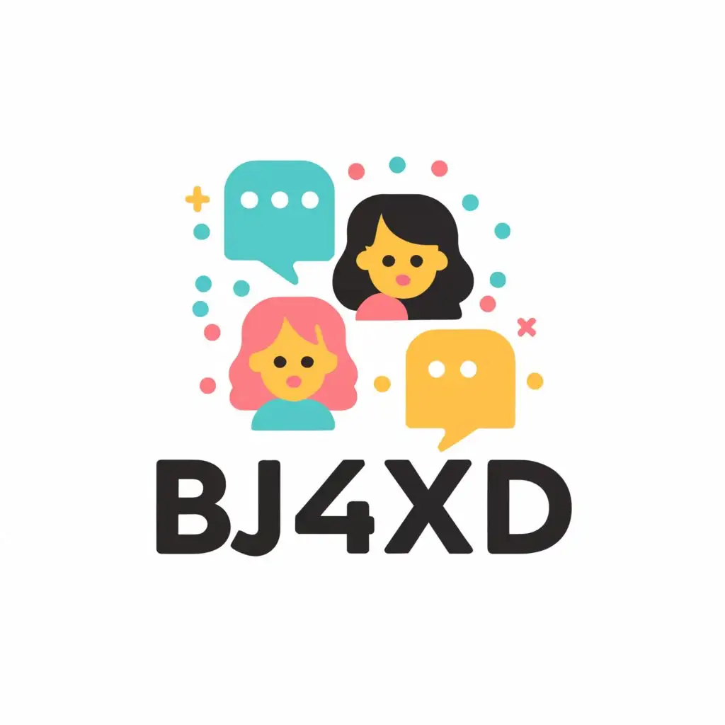 LOGO-Design-for-bj4xd-Empowering-Girls-Chat-Rooms-with-a-Clean-and-Modern-Look