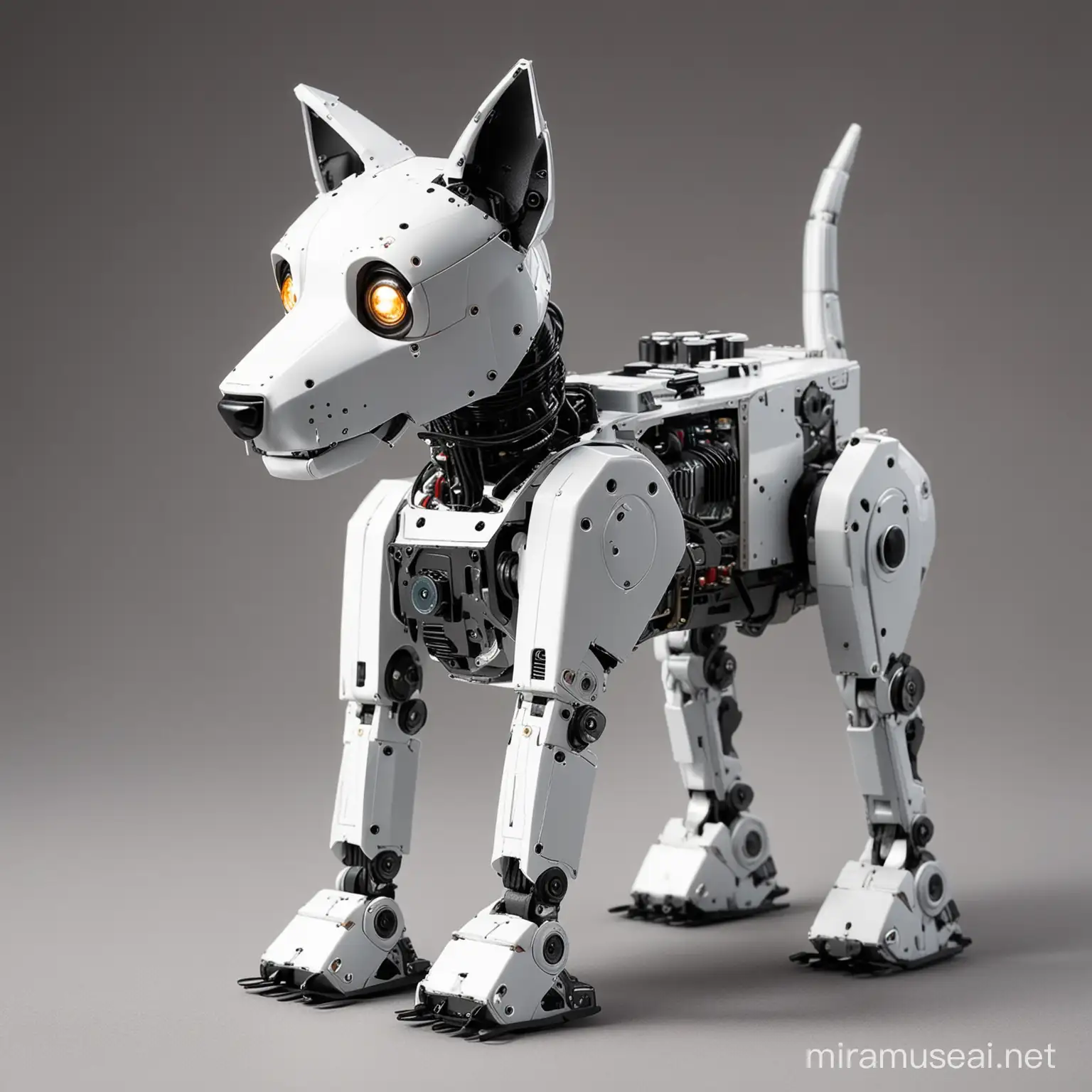Modern Robot Dog Companion in Futuristic Setting