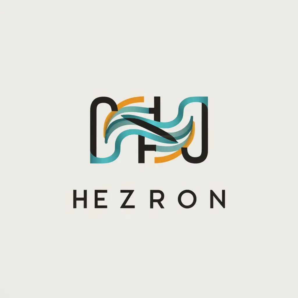 a logo design,with the text "Hezron", main symbol:HR,Moderate,be used in Internet industry,clear background