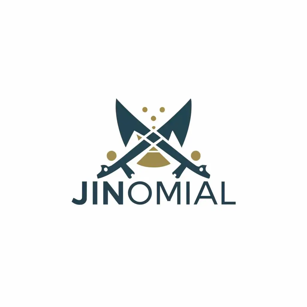 logo, ji polearm, with the text "jinomial", typography, be used in Technology industry
