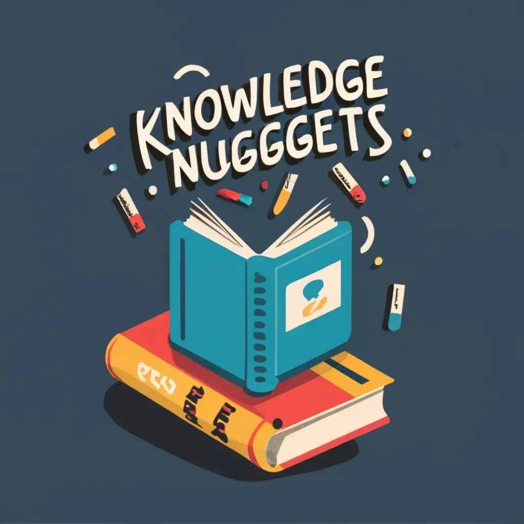 logo, Book, with the text "KnowledgeNuggets", typography, be used in Education industry, writing in white