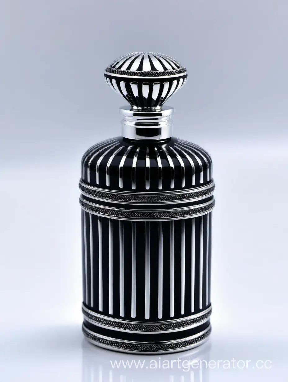 Zamac Perfume decorative ornamental  black, royal dark torquious  heavy bottle double in height  with stylish Silver lines cap and bottle
