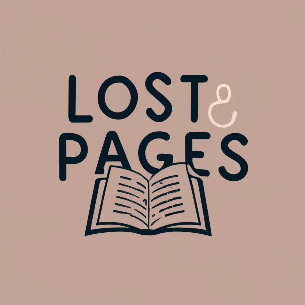 logo, Book , paged, with the text "Lost pages ", typography