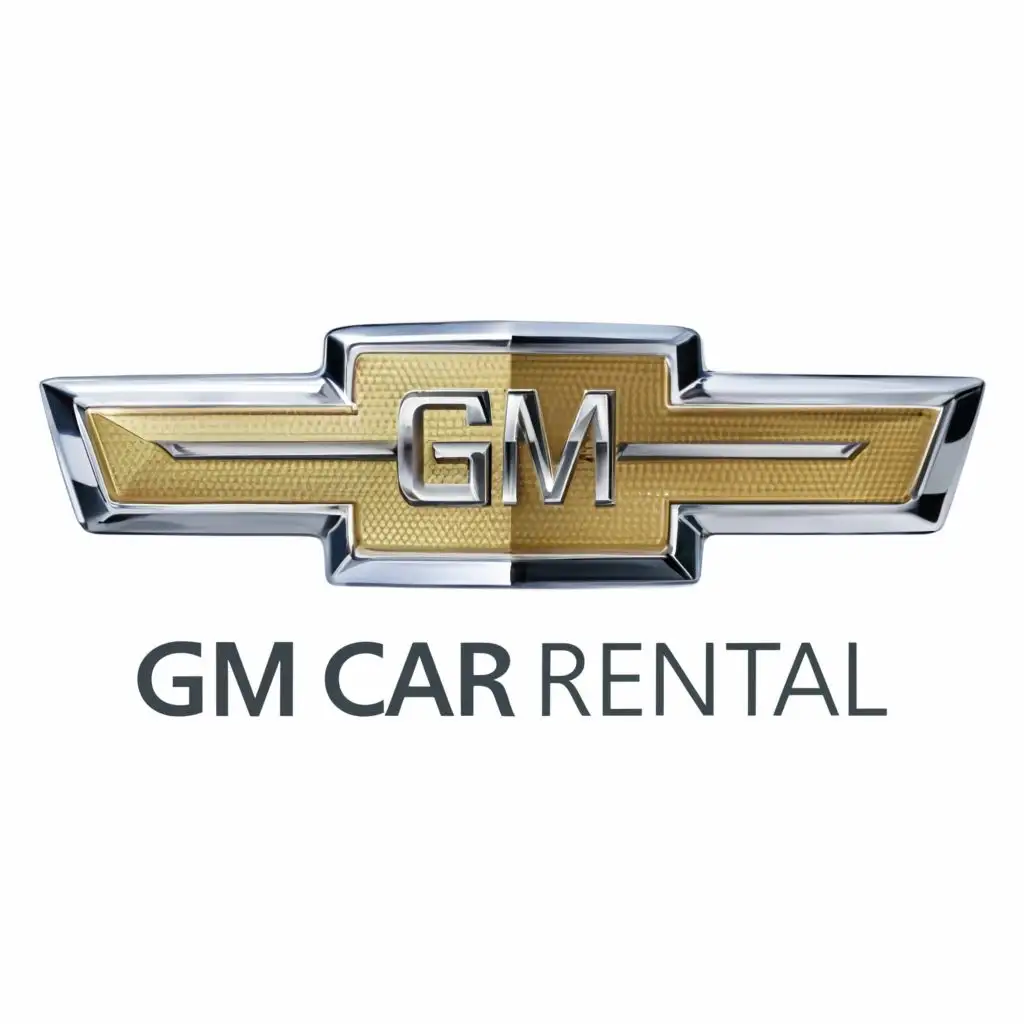 logo, Car, with the text "GM Car Rental", typography, be used in Automotive industry