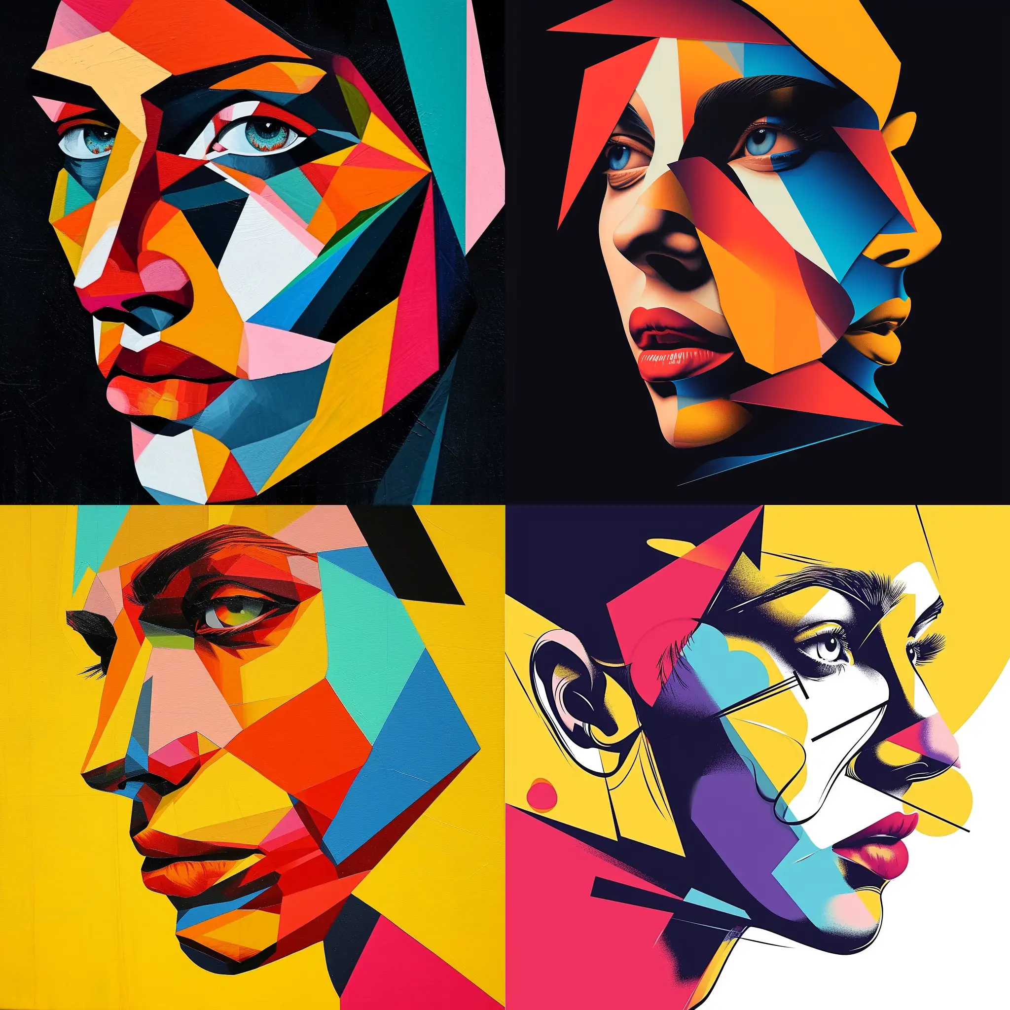 Vibrant-Surreal-Geometric-Face-Composition