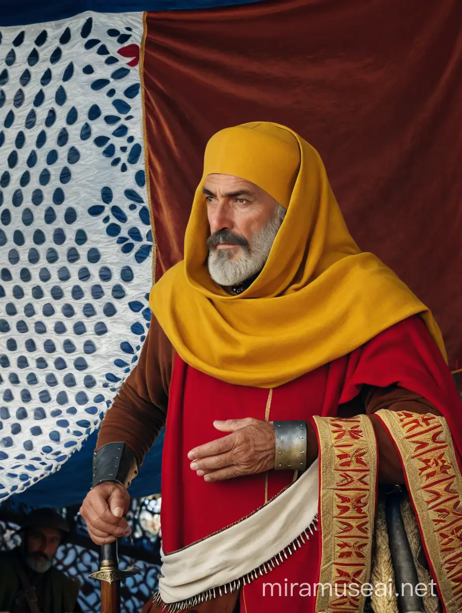 imagen ultra realista, hombre con 69 años de edad, barba canosa,soldado de los tercios españoles,coraza,1580,iluminacion cinemática,alta definición,16k