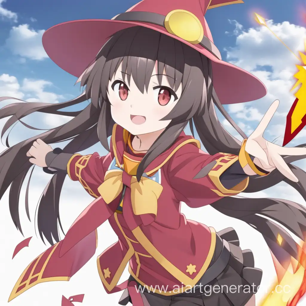 Magical-Anime-Girl-Megumin-Casting-Powerful-Spells