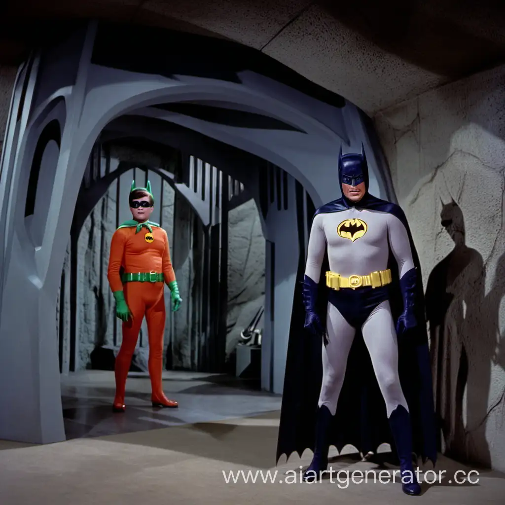 Batman-1966-Dynamic-Duo-in-the-Iconic-Batcave