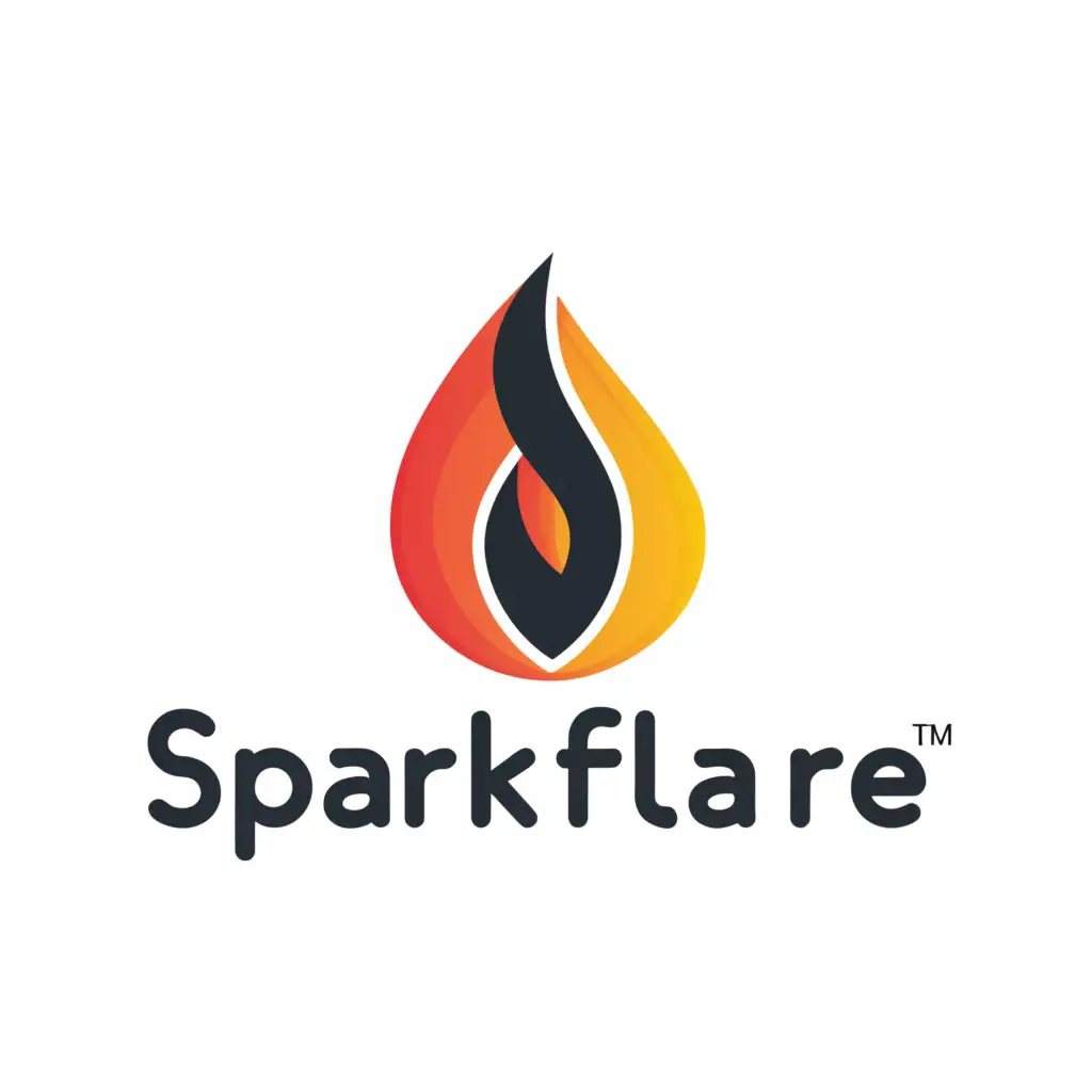 a logo design,with the text "SparkFlare", main symbol:flames,Minimalistic,be used in Retail industry,clear background