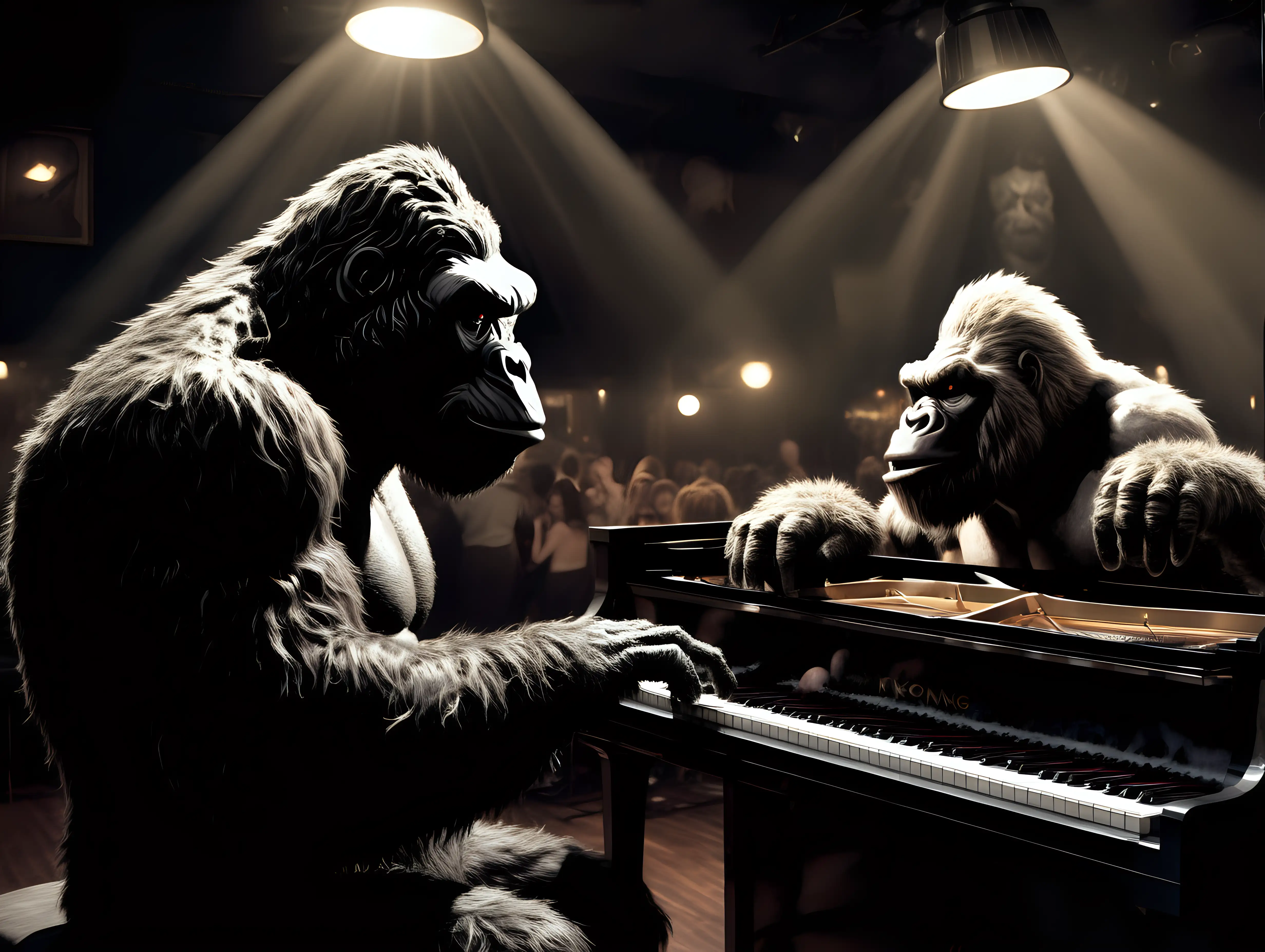 Monstrous Duet King Kong and Wolfman Jazz Up the Night Club