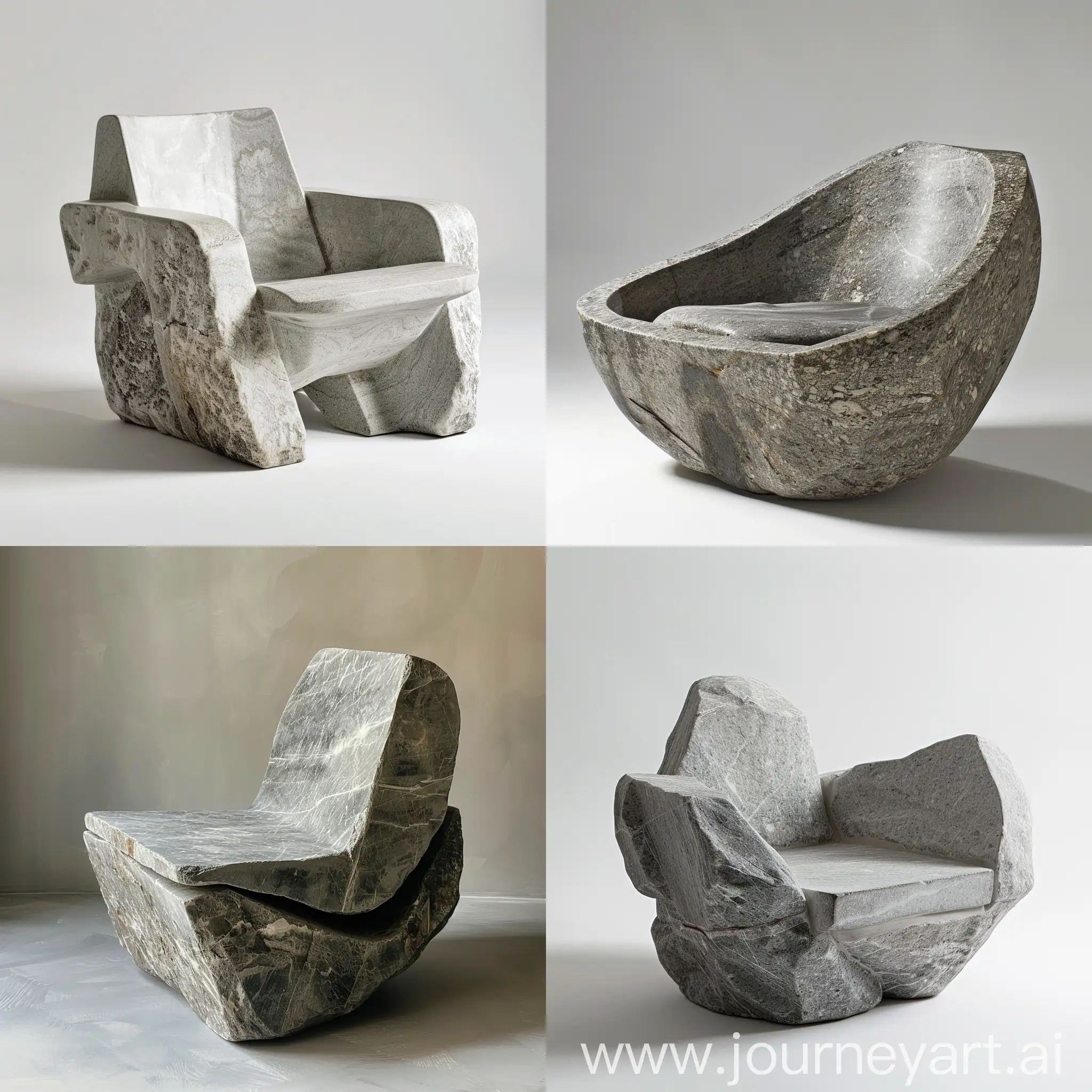 A stone chair